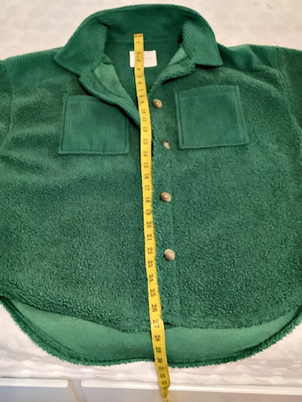 American Eagle AE Fleece Shacket Utility Jacket Green XS - Picture 3 of 5